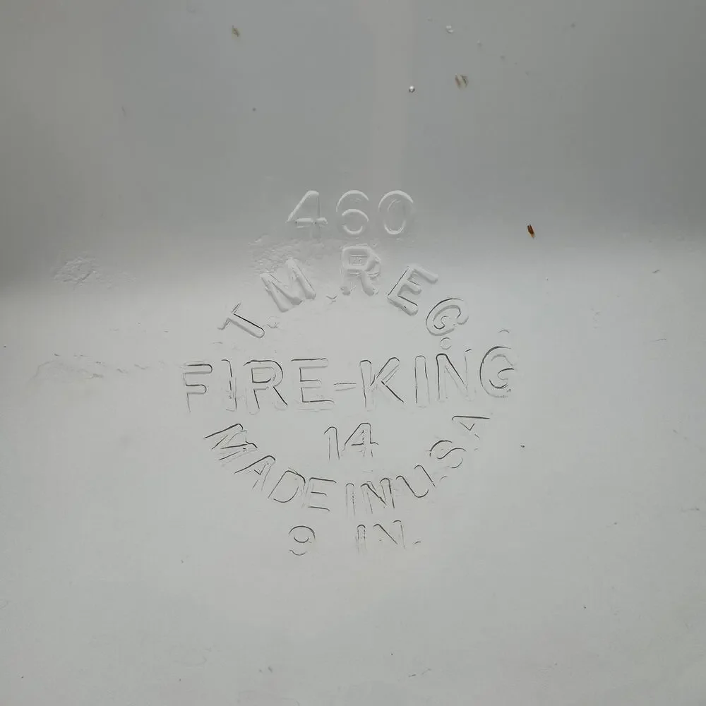 Fire King Clear Glass Pie Plate Dish 9 Inch #460 Vintage Ovenware